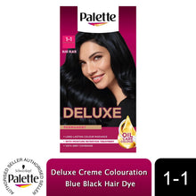 Load image into Gallery viewer, Palette Deluxe Creme Colouration 1-1 Blue Black Hair Dye