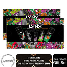 Load image into Gallery viewer, Lynx IT'S GAME TIME 48H Protection Body Spray Collection 5 Pcs Gift Set for Him