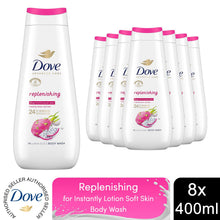Load image into Gallery viewer, Dove Advanced Care Body Wash Replenishing 24Hr Renewing Micromoisture 400ml, 8Pk