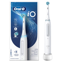 Load image into Gallery viewer, Oral-B iO4 Electric Rechargeable Toothbrush with 4 Modes &amp; UK 2 Pin Plug, White