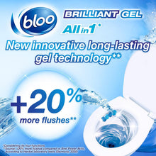 Load image into Gallery viewer, Bloo Toilet Rim Block Brilliant Gel All in 1 Cleaner Arctic Ocean Scent 42g 14pk