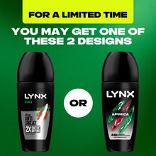 Load image into Gallery viewer, Lynx Africa Anti Perspirant Roll On 48 Hours Anti Sweat Protection 50ml, 12 Pack
