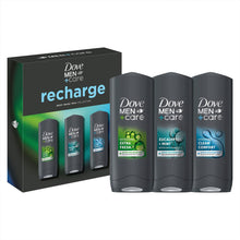 Load image into Gallery viewer, Dove Men+Care Gift Set Recharge Trio Clean Comfort Extra Fresh Eucalyptus Mint