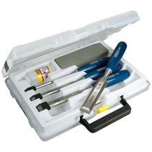 Load image into Gallery viewer, STANLEY 5002 B/E CHISEL SET 4PC + OILSTONE