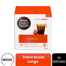 Load image into Gallery viewer, Nescafe Dolce Gusto Coffee Pods Caps Box of 16 Cafe Lungo