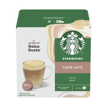 Load image into Gallery viewer, Nescafe Dolce Gusto Starbucks Coffee Pods Caps Box of 12 Caffe Latte