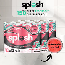 Load image into Gallery viewer, Splesh Quilted Toilet Roll Luxury Watermelon 3-Ply Soft Toilet Paper, 72 Rolls