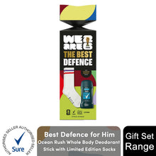 Load image into Gallery viewer, Best Defence Ocean Rush Scent Deodorant Stick &amp; Socks Men Grooming Gift Set