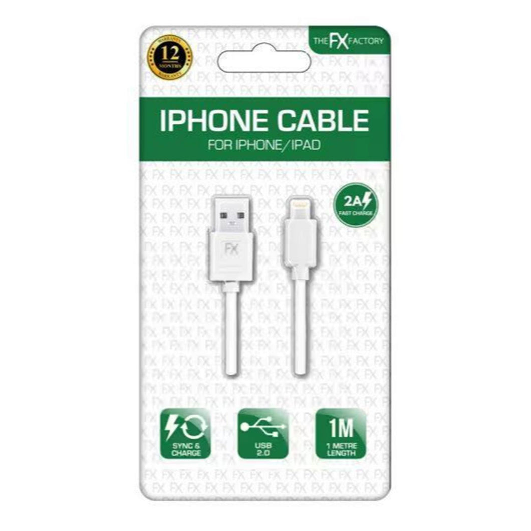FX iPhone USB Data Cable - 1m - White