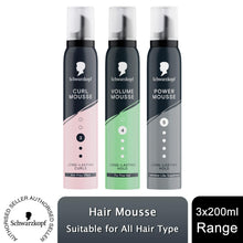 Load image into Gallery viewer, Schwarzkopf Styling Mousse 200ml – Curl HL3, Volume HL4, Power HL5 UK
