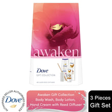 Load image into Gallery viewer, Dove Awaken Gift Collection 3 Pieces Gift Set for Her with Reed Diffuser