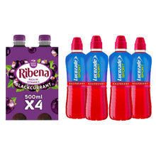 Load image into Gallery viewer, Lucozade Sport Raspberry &amp; Ribena Blackcurrant Sport Fat-Free Energy Drink 500ml