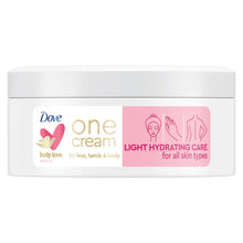 Load image into Gallery viewer, Dove Light Hydrating Care One Cream for Face,Hands &amp; Body for All Skin 250ml,3pk