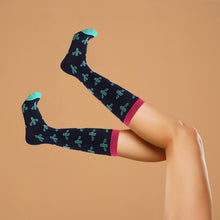 Load image into Gallery viewer, Flo Knee High Compression Socks Bright Pattern Support Travel Sports S/M or L/XL