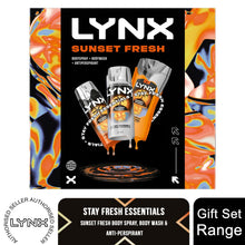 Load image into Gallery viewer, Lynx Sunset Fresh Trio Men's Grooming Gift Set Body Spray, Body Wash &amp; Deodorant