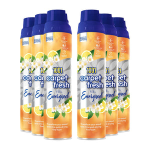 1001 Carpet Fresh Feel Energised Upholstery Odour Remover Spray, 6x300ml