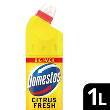 Load image into Gallery viewer, Domestos Thick Bleach Citrus Fresh Powerful Toilet &amp; Bathroom Cleaner 1L, 12Pk