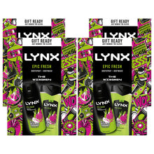 Load image into Gallery viewer, Lynx Epic Fresh THE WINGMEN Body Spray &amp; Body Wash Duo Gift Set for Him