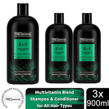 Load image into Gallery viewer, TRESemme 2in1 Shampoo &amp; Conditioner Replenish &amp; Cleanse for All Hair 900ml, 3pk