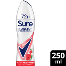 Load image into Gallery viewer, Sure Women Antiperspirant 72H Nonstop Protection Uplift&amp;Fresh Advance Deo, 3x250ml