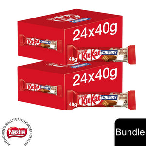 Nestle Chocolate Bar, KitKat Chunky Milk Chocolate Bar 24x40g (2 Pack)