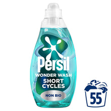 Load image into Gallery viewer, Persil Wonder Wash Liquid Laundry Detergent Non Bio Speed Clean 55W 1.485L, 2pk