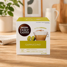 Load image into Gallery viewer, Nescafe Dolce Gusto Coffee Pods Caps Box of 16 Cappuccino Extra Cremoso