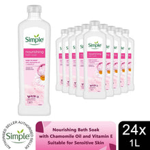 Load image into Gallery viewer, Simple Nourishing Bath Soak Chamomile Oil 1L 24-Pack Bulk