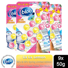 Load image into Gallery viewer, Bloo Power Active Toilet Rim Block 70s&amp;80s or 90s&amp;00s Spring Limited Edition