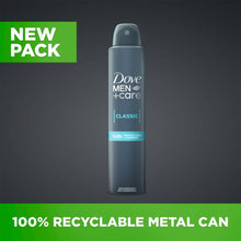 Load image into Gallery viewer, Dove Men+Care Classic Antiperspirant Deo Spray for 48H Protection 200ml, 12 Pack