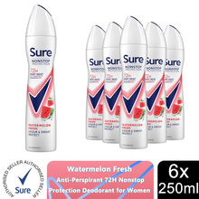 Load image into Gallery viewer, Sure Women Antiperspirant 72H Nonstop Protection Uplift&amp;Fresh Advance Deo, 6x250ml