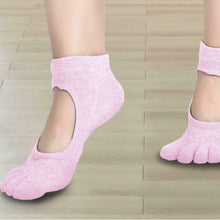 Load image into Gallery viewer, Flo Fashion Women's Full Toe Non-Slip Grip Yoga Sports Socks Baby Pink