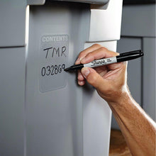 Load image into Gallery viewer, Sharpie Permanent Marker Pens Fine Point Black 24 Pack + Blue One