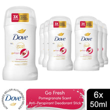 Load image into Gallery viewer, Dove Women Go Fresh Anti-Perspirant Deo Stick with 72H Protection 50ml, 6 Pk