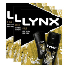 Load image into Gallery viewer, Lynx Gold Body Wash 225ml &amp; Body Spray 150ml 2Pcs Gift Set for Him