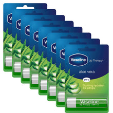 Load image into Gallery viewer, Vaseline Lip Balm Stick Aloe Vera 4g, 8 Pack Lip Therapy Moisturising Lip Care