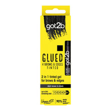 Load image into Gallery viewer, Got2b GEL Glued B&amp;E Tint Black 16ml 6 Pack - Strong Hold &amp; Flyaway Control