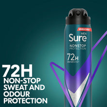 Load image into Gallery viewer, Sure Men Anti-perspirant 72H Nonstop Protection Active Dry Deodorant, 6x250ml