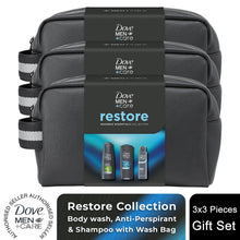 Load image into Gallery viewer, Dove Men+Care Gift Set Restore Clean Comfort Bodywash, Shampoo, Deodorant &amp; Pad