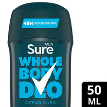 Load image into Gallery viewer, Sure Men Deodorant Stick Ocean Rush with 48Hrs of Odour Control 50ml, 6 Pack