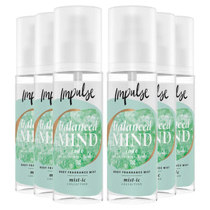 Impulse Body Fragrance Mist Balanced Mind with Pear and Jasmine Scent 150ml, 6pk