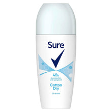 Load image into Gallery viewer, Sure Women Roll On Cotton Dry AntiPerspirant Deodorant 48Hrs Protection, 6x50ml
