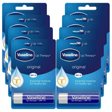Load image into Gallery viewer, Vaseline Lip Balm Stick Original 4g, 8 Pack Lip Therapy Moisturising, Non Greasy