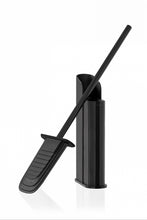 Load image into Gallery viewer, COSMIC Flat Silicone Loo Brush, Flexible Design, Dual-Mount, Matte Black Holder