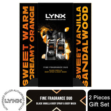 Load image into Gallery viewer, Lynx Black Vanilla Duo Gift Set, Premium Body Spray &amp; Wash, Long-Lasting Scent