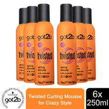 Load image into Gallery viewer, 1pk, 2pk, 3pk or 6pk of 250ml Schwarzkopf got2b Twisted Curling Mousse