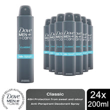 Load image into Gallery viewer, Dove Men+Care Classic Antiperspirant Deo Spray for 48H Protection 200ml, 24 Pack
