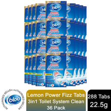 Load image into Gallery viewer, Bloo Power Toilet Fizz Tabs, Drain Deep Cleaning Bad Odour, 8 x 25g 36 Pack