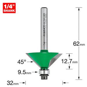 TREND C049 X 1/4 TC S/GUIDED CHAMFER 45DEG