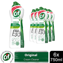 Load image into Gallery viewer, Cif Cleanboost Cream Original Multipurpose Cleaner for Multi surfaces 750ml, 6pk